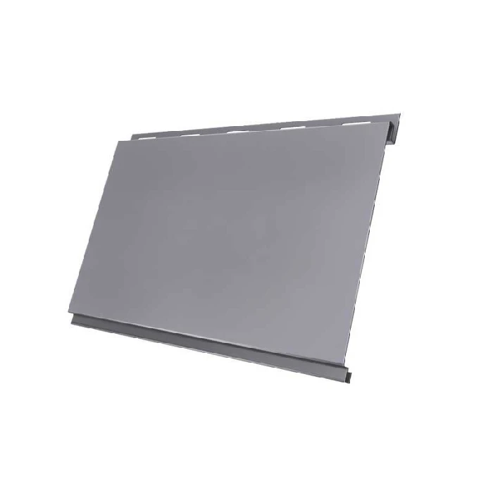 Металлический сайдинг Grand Line Вертикаль 0.45 мм classic Drap ST с пленкой RAL 7004 сигнальый серый