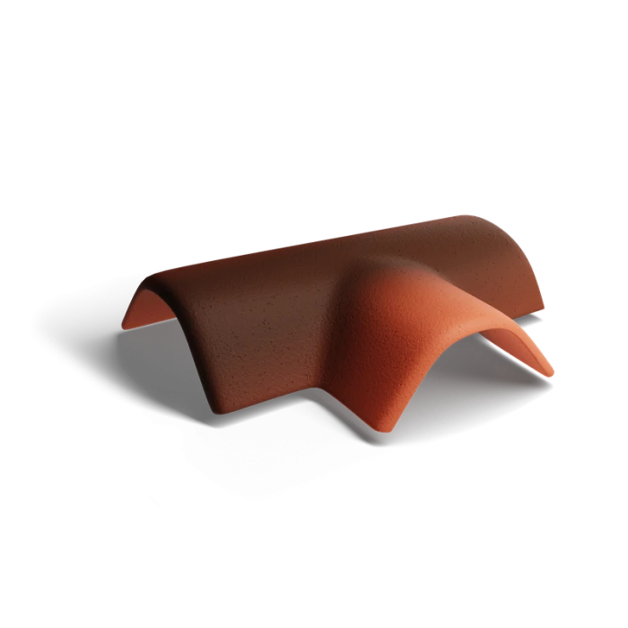 Т-образная черепица Antik Красный Kriastak