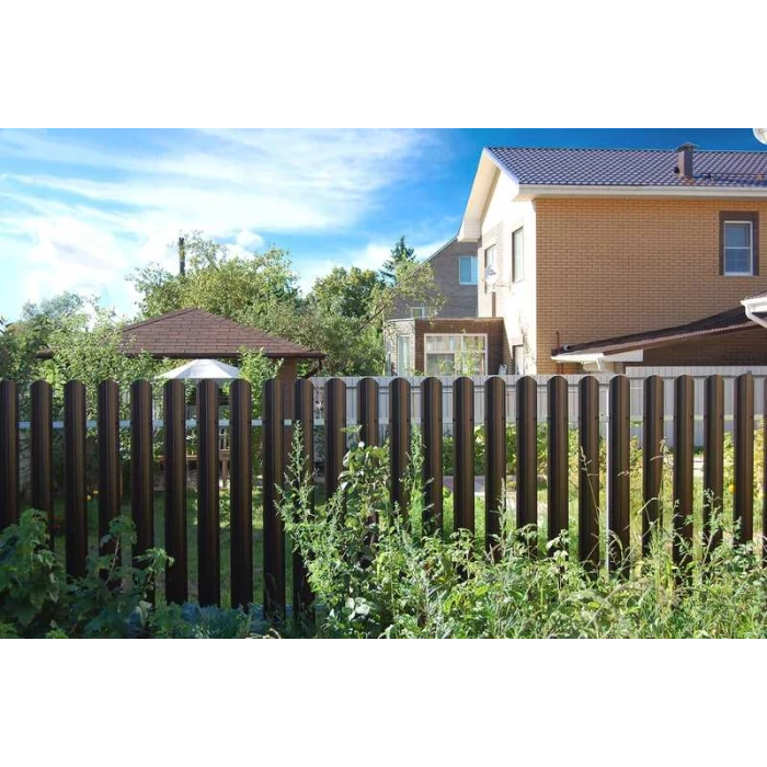 Штакетник П-образный B фигурный Grand Line 0,45 Полиэстер RR 32 Темно-Коричневый